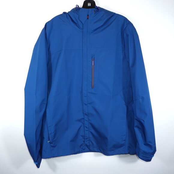 GUCCI REGULAR FIT BLUE MENS Lightweight Hooded Rain JACKET, Medium (48) - Picture 2 of 9